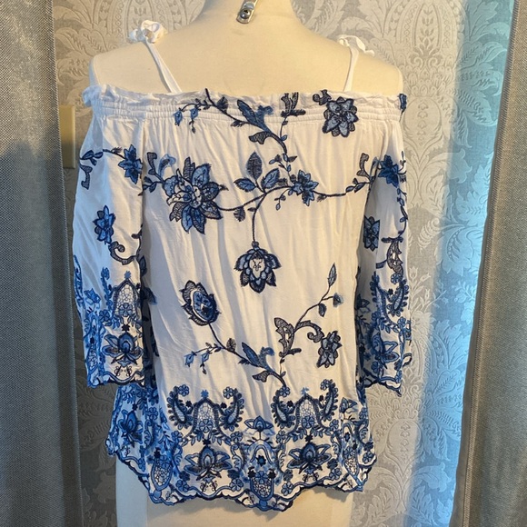 Parker off the shoulder blouse Rayon S - Picture 5 of 8